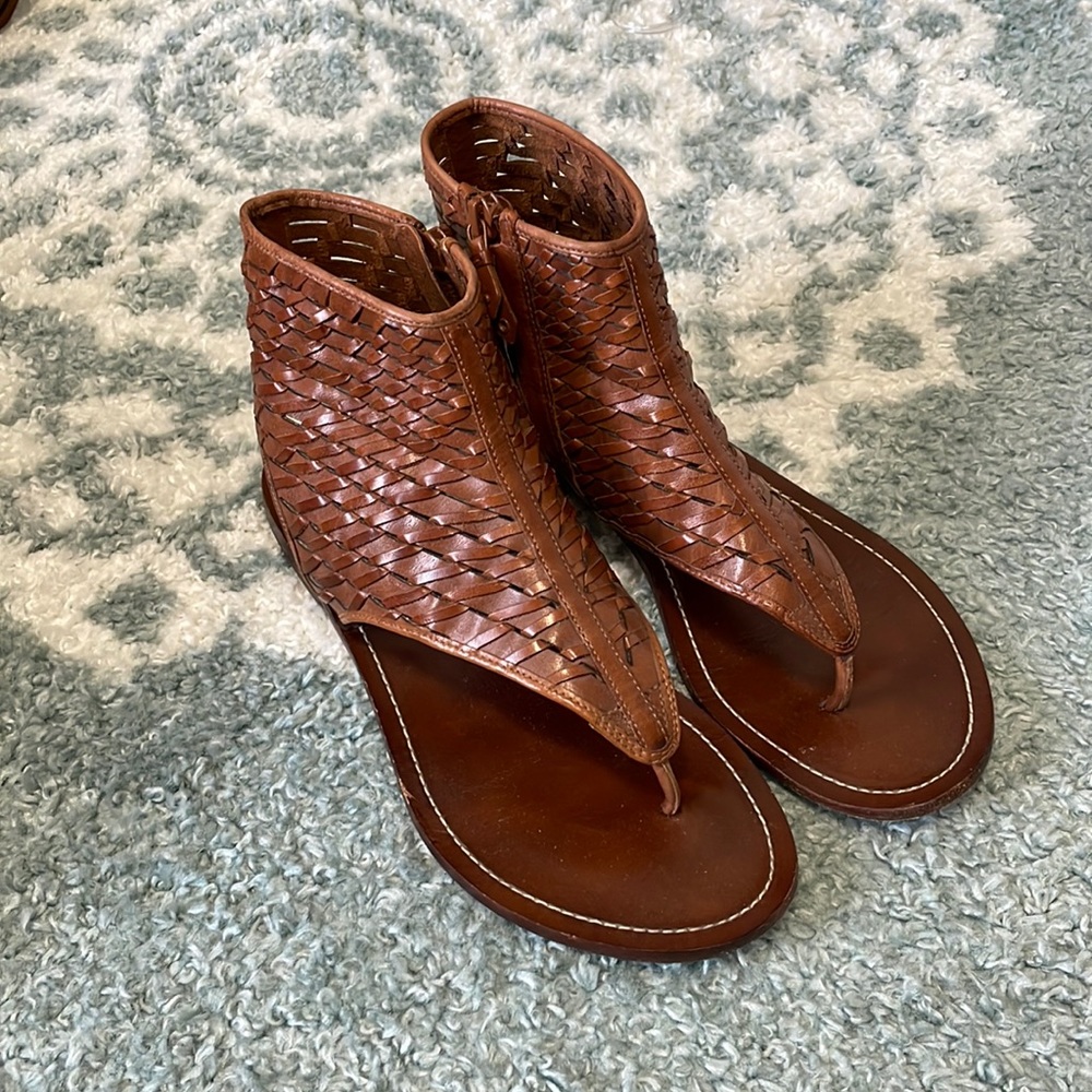 Cole Haan Tan Woven Sandals